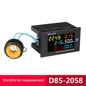 D85-2058 Multímetro Digital LCD AC Tensão de Corrente alternada de Frequência de Potência de Energia Elétrica Fator de Potência Medida Medidor de Monitor