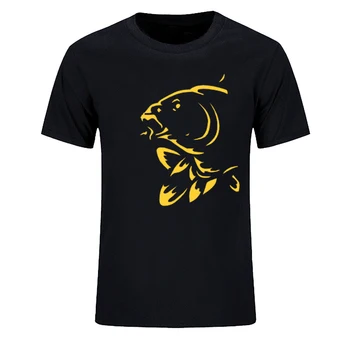 Engraçado Carpa Sporter T-Shirt dos Homens Verão a Pesca do Pescador Camisa Esporte Homens Casual Harajuku3D O Pescoço T-Shirt para Homens