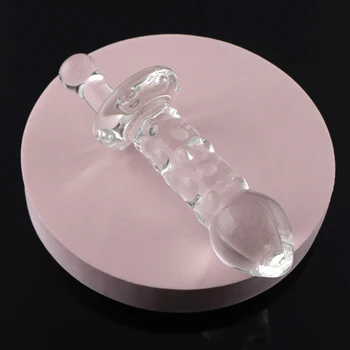 15cm Longo Pirex de Vidro Butt Plug Anal, Vibrador com Esferas de Cristal Bola Falso Pênis Feminino Masturbação Ânus Brinquedos Sexuais Para Mulheres, Homens Sexshop