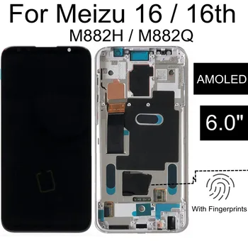 AMOLED PARA Meizu 16 LCD da Tela de Toque Substituição de Acessórios para Meizu 16 M882H / LCD M882Q