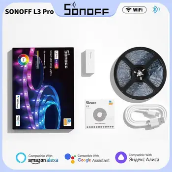 SONOFF L3/L3 Pro 5M wi-Fi Smart LED Light Strip Flexível RGB Luzes Decoração de Lâmpada LED Fita Casa Inteligente Através do Alexa Inicial do Google