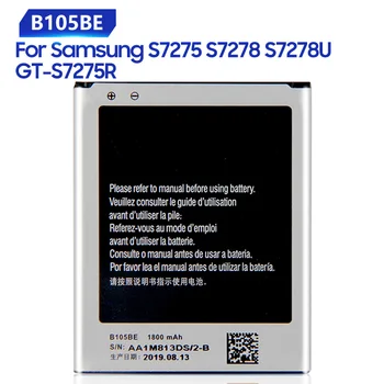 Substituição da Bateria Para Samsung S7275 GT-S7275R S7278 S7278U B105BE Recarregável Bateria de 1800mAh
