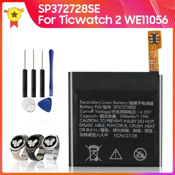 Bateria de substituição SP372728SE para Ticwatch 2 Ticwatch Express Ticwatch2 WE11056 300mAh Nova Bateria 1.1 wh 4.35 V