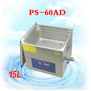1PC Dual-band dual de alimentação PS-60AD laboratório elétrico desgaseificação a vácuo equipamento de limpeza ultra-sônico máquina de 360W / 15L