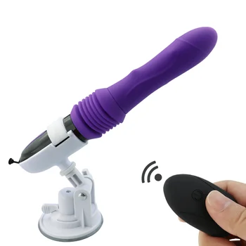 Telescópico Vibrador Vibrador Automático De Cima A Baixo Massageador Do Ponto De G Empurrando Retrátil Vaginal Brinquedo Do Sexo Feminino Masturbação Máquina De Sexo